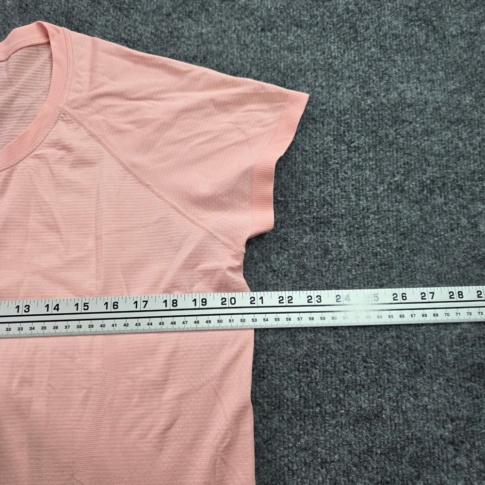 Lululemon Swiftly Tech SS 2.0 Shirt Pink Workout Running Top Size 12 Womens - Picture 8 of 9